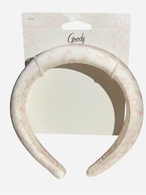 LoveShackFancy x Goody Cream and Pale Pink Floral Padded Headband NWT